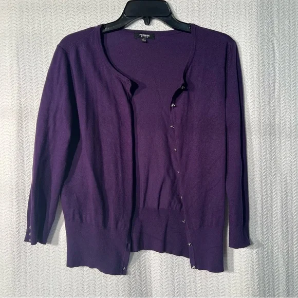 Premise Sweaters Premise Purple Formal Cardigan Sweater With